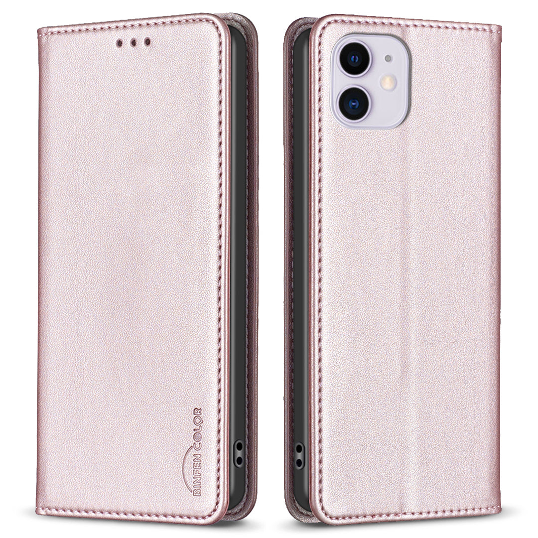 BINFEN COLOR BF18 Til iPhone 11 PU Læder Drop-proof Stand Cover Kortholder Telefon Case BINFEN COLOR BF18 Til iPhone 11 PU Læder Drop-proof Stand Cover Kortholder Telefon Case